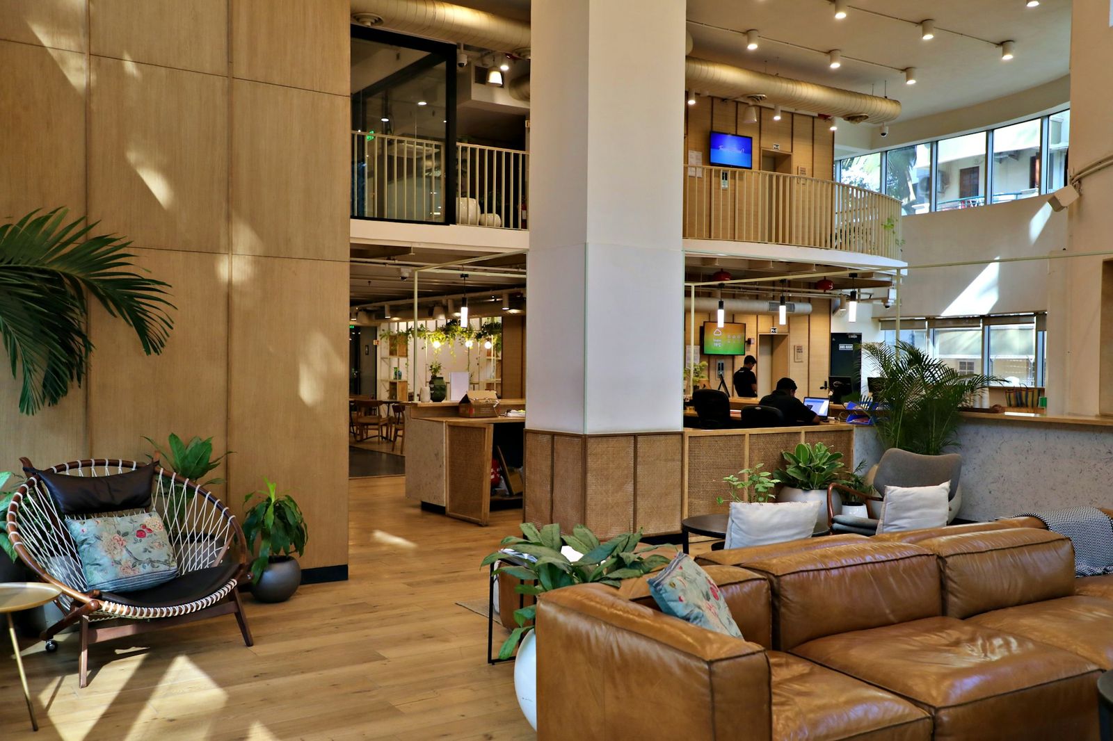 Reception lounge on the suite floor