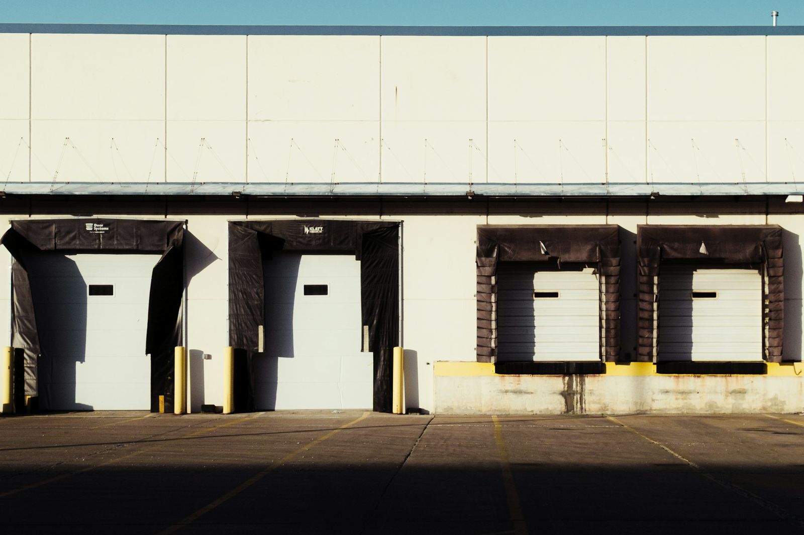 Loading docks on the yard side
